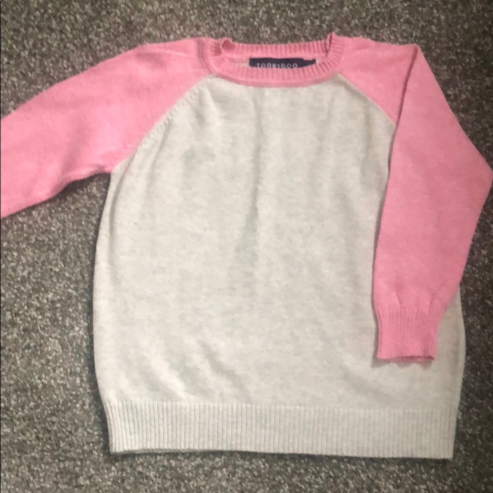ToobyDoo Pink and Cream Sweater